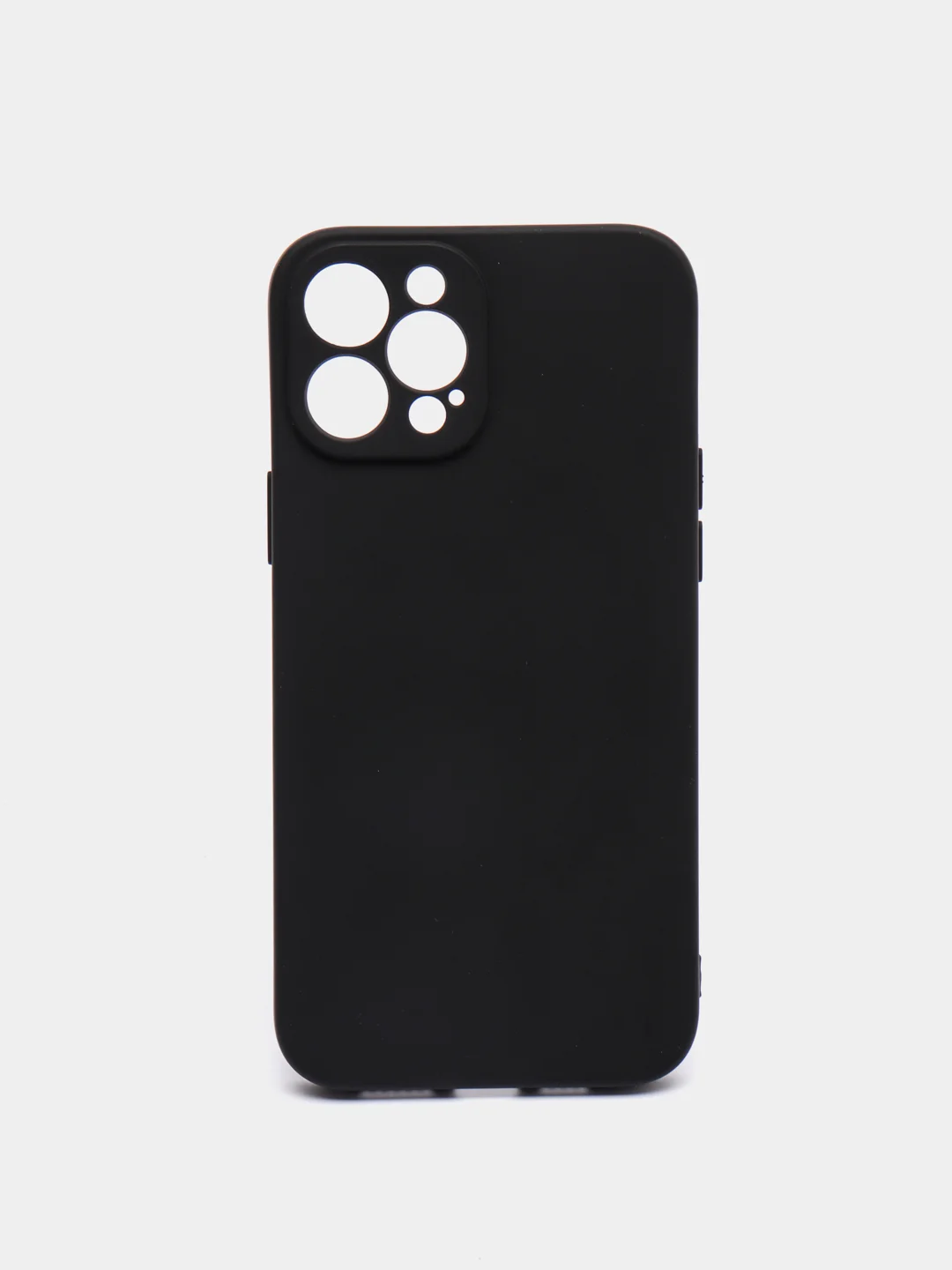 Черный чехол для iPhone 12 ProMax цветной матовый