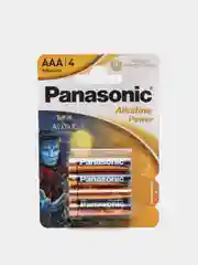 Батарейки Panasonic, алкалиновые, в блистере, 4 шт, ААА, АА