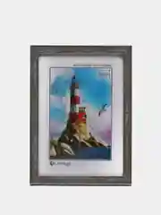 Оливковый фоторамка со стеклом, 15 х 21 см, А5, пластиковая