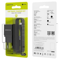 Блок питания Borofone BA19A 1USB 1A