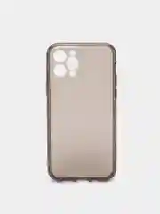 Черный чехол для iPhone 12 Pro прозрачный цветной силиконовый
