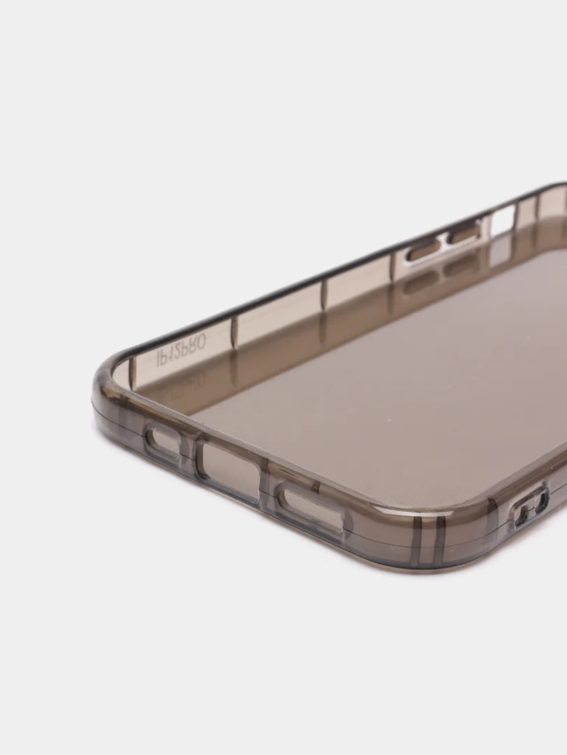 Черный чехол для iPhone 12 Pro прозрачный цветной силиконовый