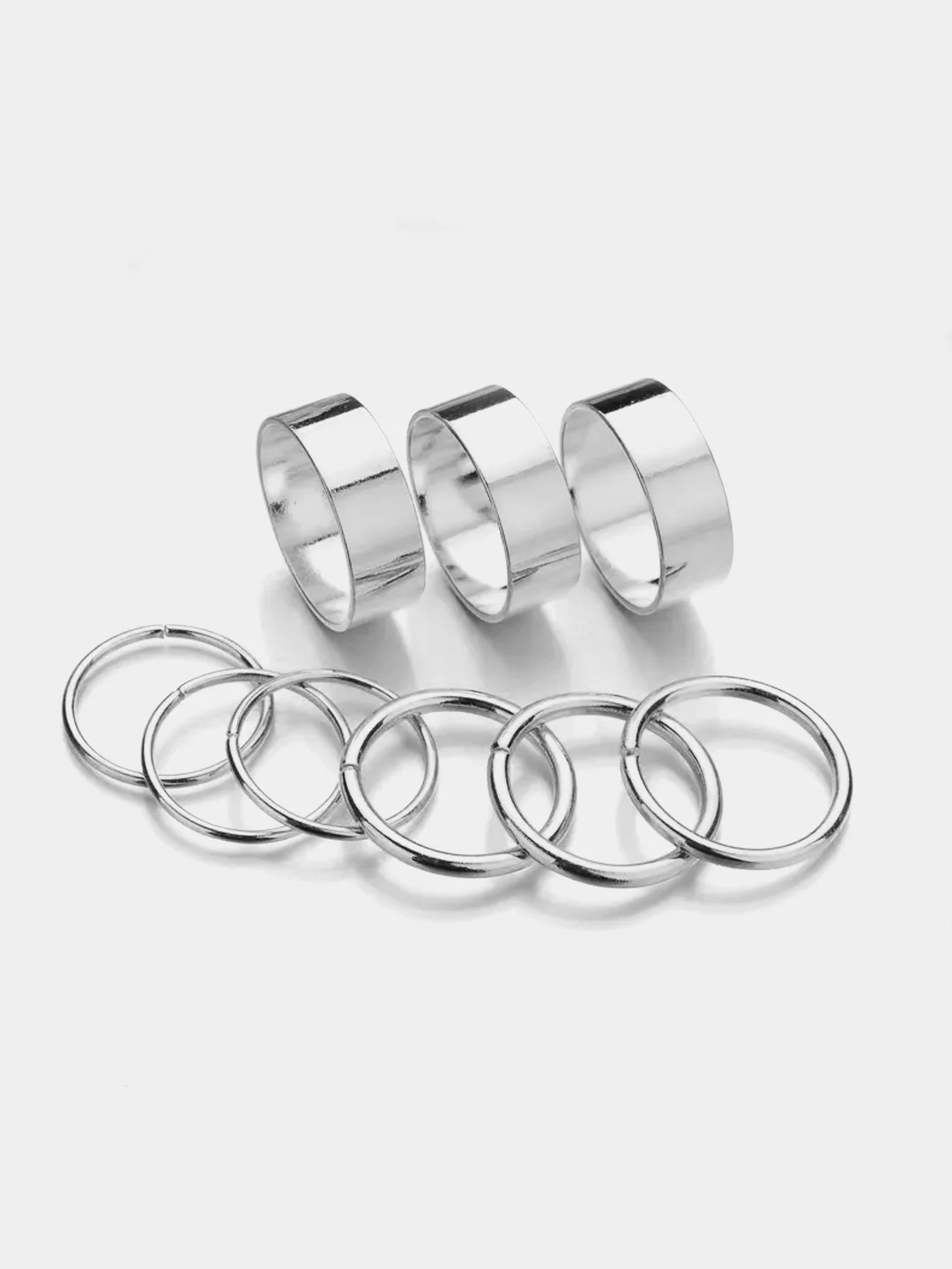 Серебряный набор колец Must have, 2 цвета