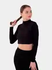 Черный женский лонгслив укороченный, разных цветов