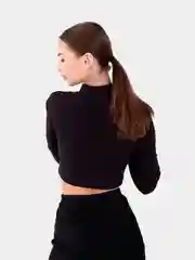 Черный женский лонгслив укороченный, разных цветов