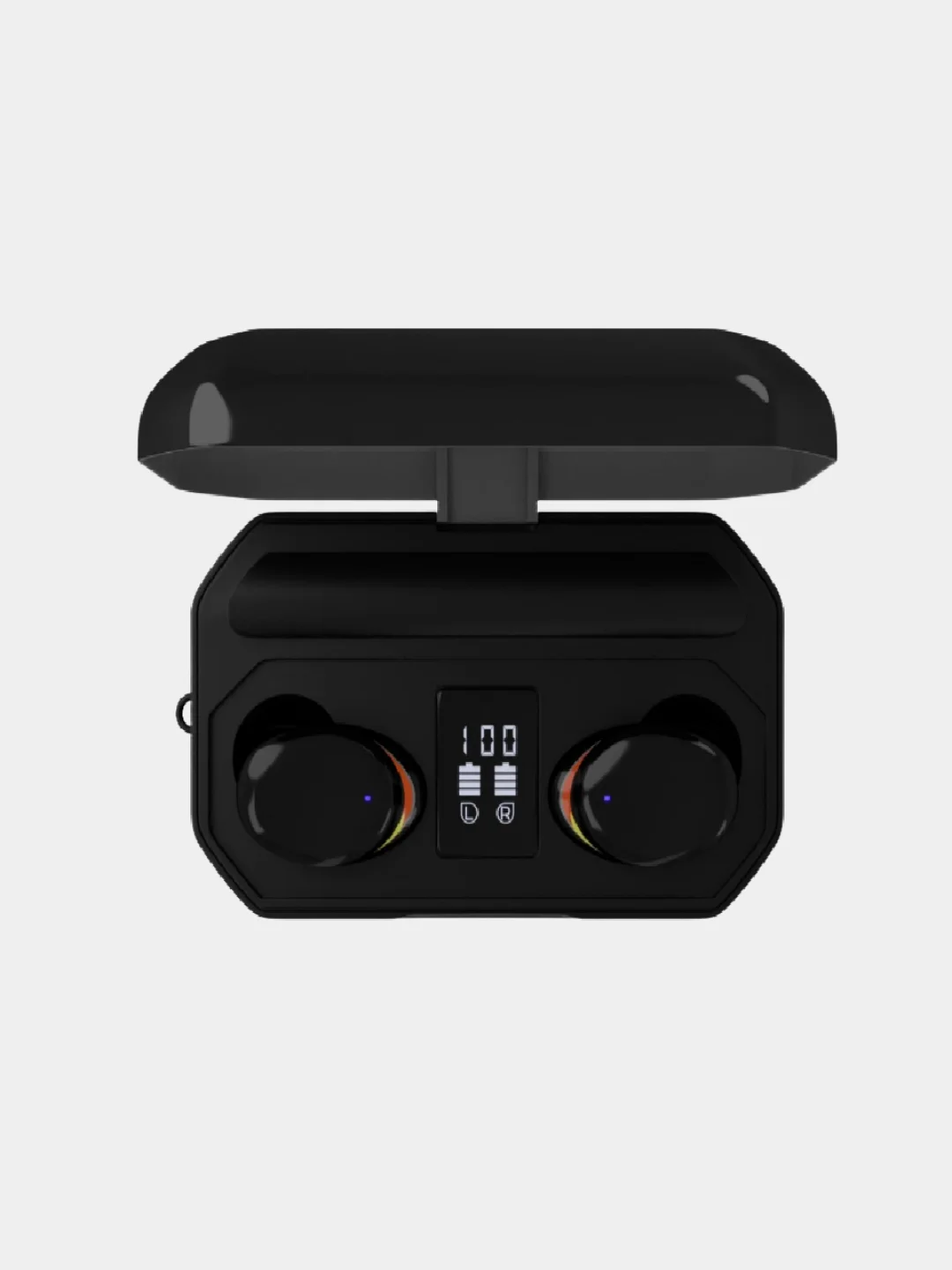 Черный наушники беспроводные TWS More choice BW25S, вакуумные наушники с LED-дисплеем, Bluetooth