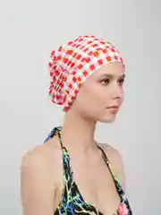 Красный шапочка для плавания тканевая объемная, с различными рисунками