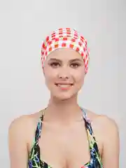 Красный шапочка для плавания тканевая объемная, с различными рисунками