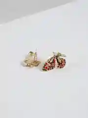 Белый серьги "Райские бабочки", 925