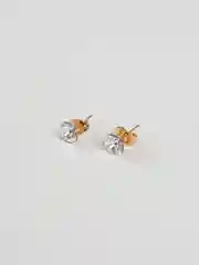 Белый серьги-гвоздики Swarovski (квадрат), Xuping
