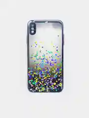 Бирюзовый чехол для Iphone XS Max, с блестками, силиконовый