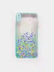Бирюзовый чехол для Iphone XS Max, с блестками, силиконовый