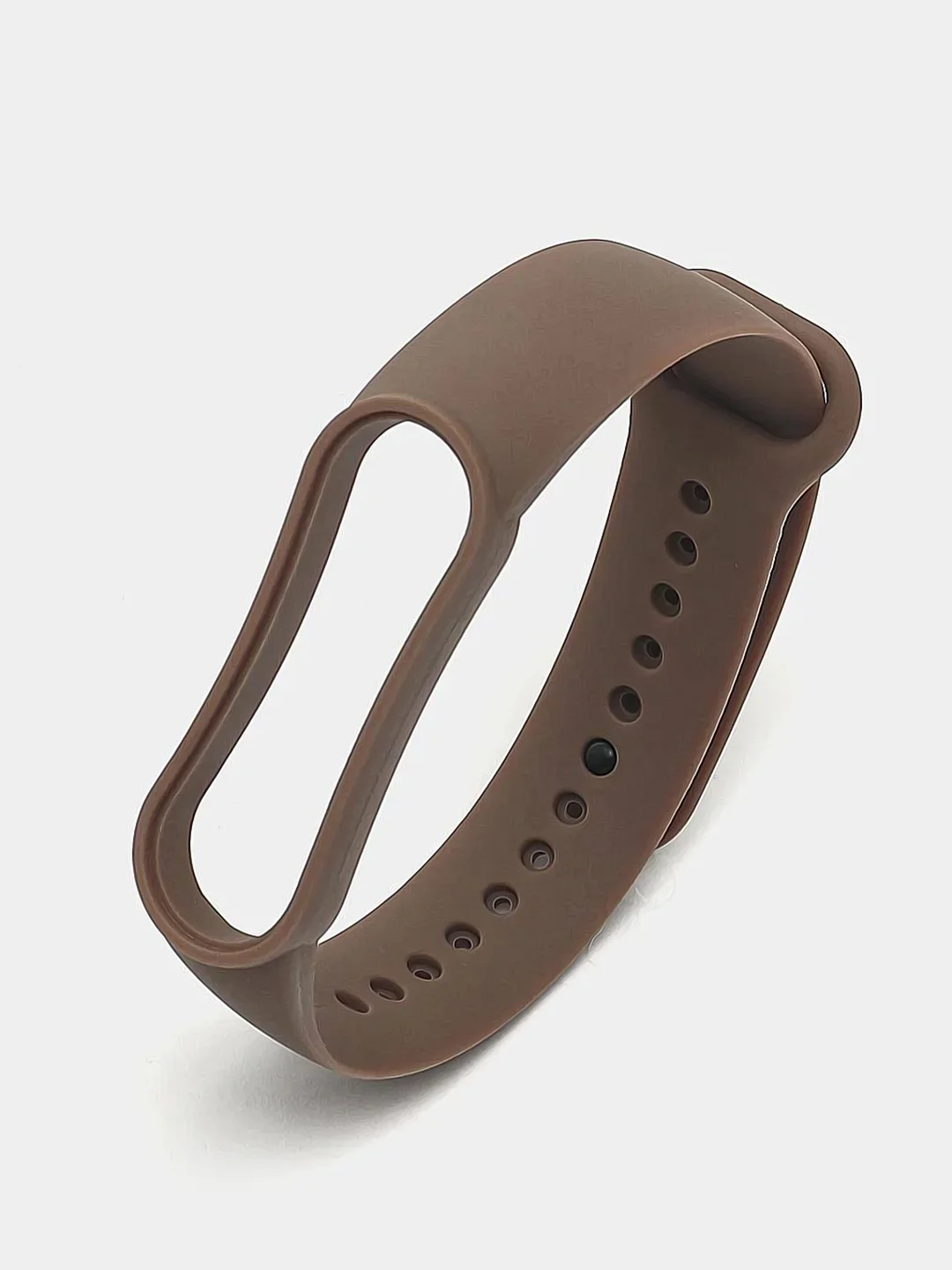 Коричневый ремешок для Xiaomi Mi Band 5 / Mi Band 6 Mijobs силиконовый ми бэнд