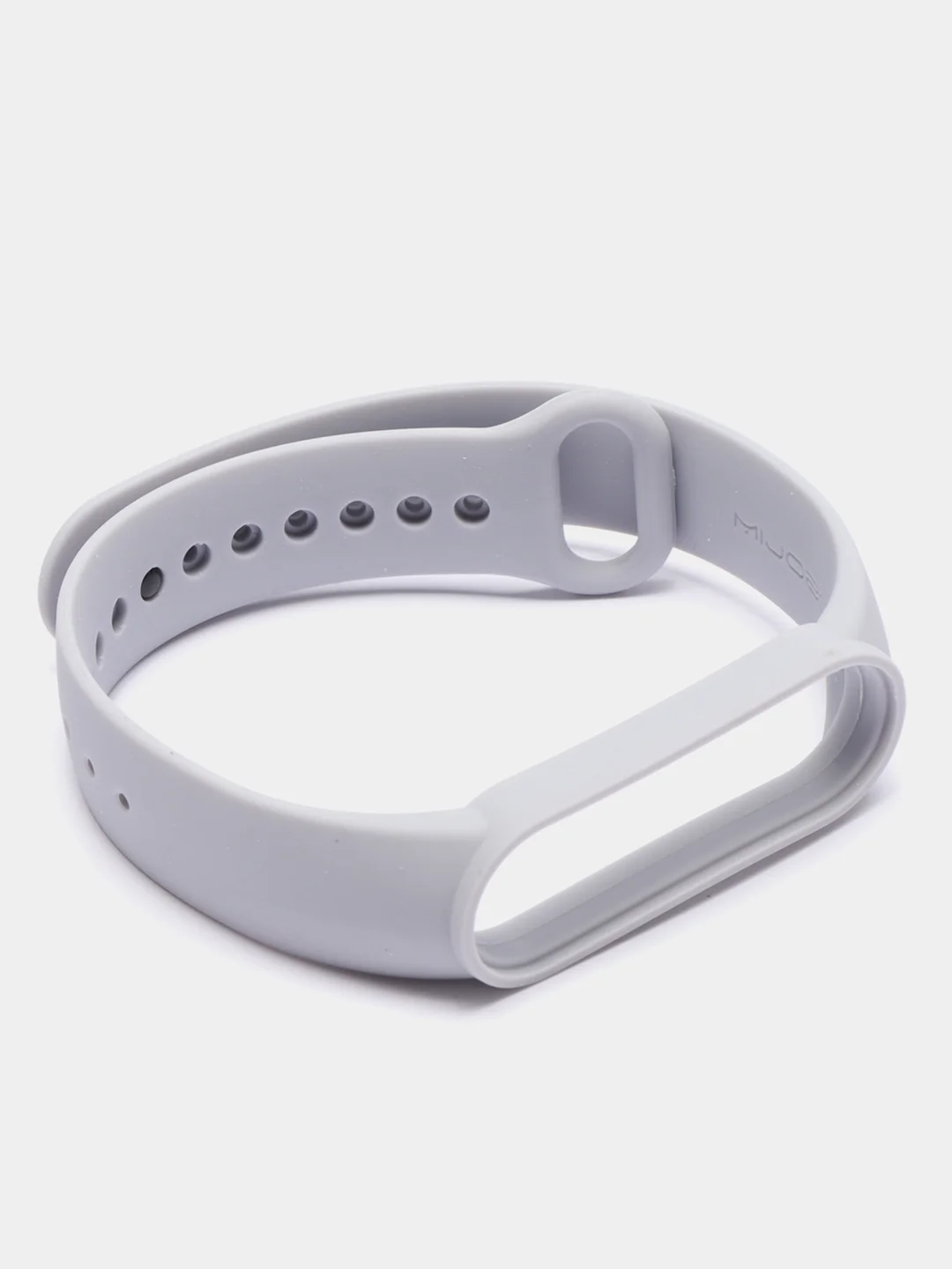 Серый ремешок для Xiaomi Mi Band 5 / Mi Band 6 Mijobs силиконовый ми бэнд