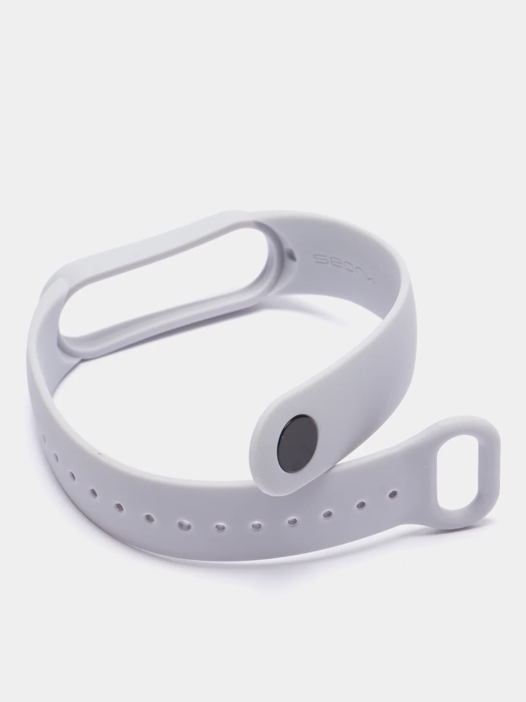 Серый ремешок для Xiaomi Mi Band 5 / Mi Band 6 Mijobs силиконовый ми бэнд