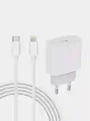 Зарядное устройство для iPhone, блок Type-C, PD, 20W, Lightning в комплекте