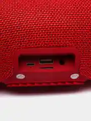 Красный колонка Bluetooth портативная со светомузыкой RGB