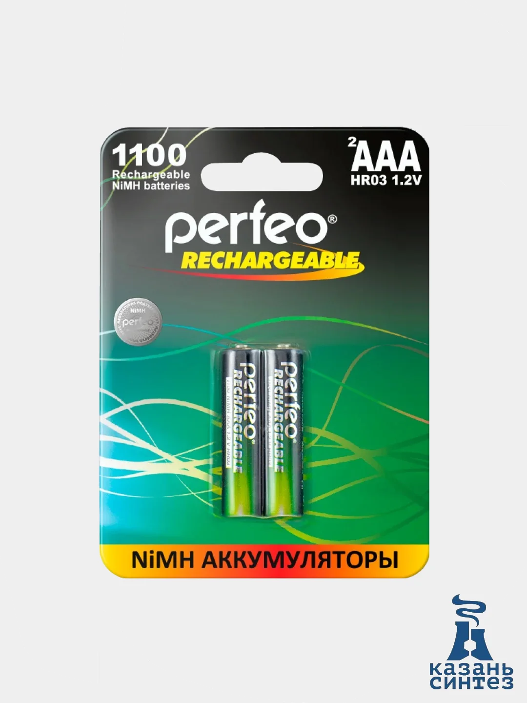 Батарейки аккумуляторные Perfeo, мизинчиковые AAA / HR3, 2 штуки