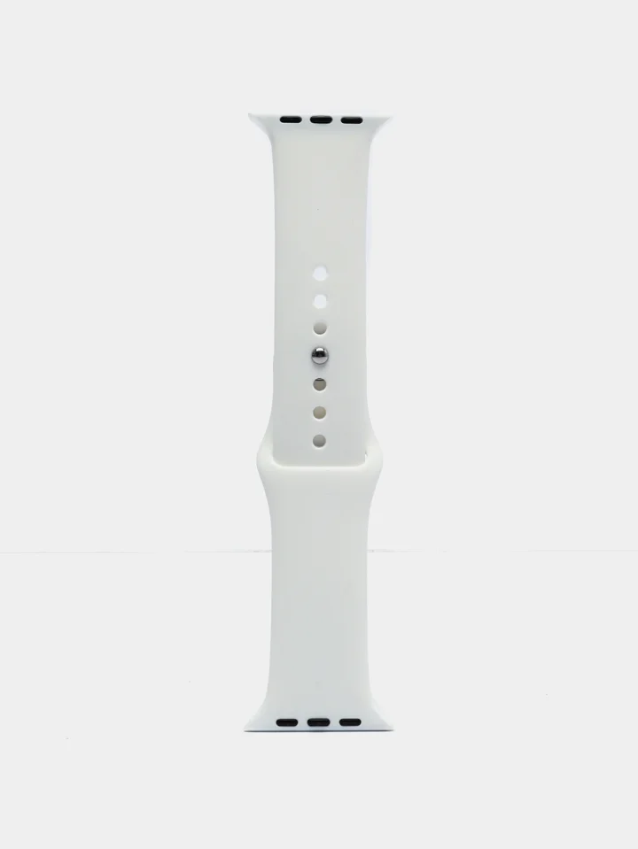 Белый силиконовый ремешок для Apple Watch, с корпусом, 38 / 40 / 42 / 44