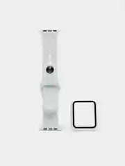 Белый силиконовый ремешок для Apple Watch, с корпусом, 38 / 40 / 42 / 44