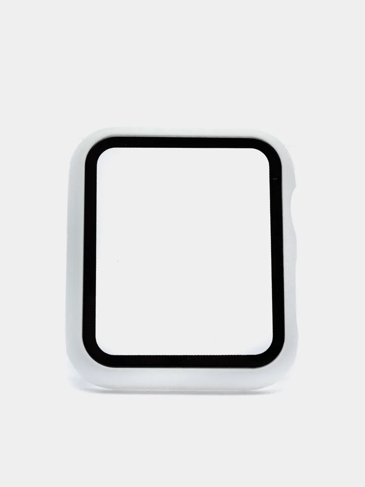 Белый силиконовый ремешок для Apple Watch, с корпусом, 38 / 40 / 42 / 44