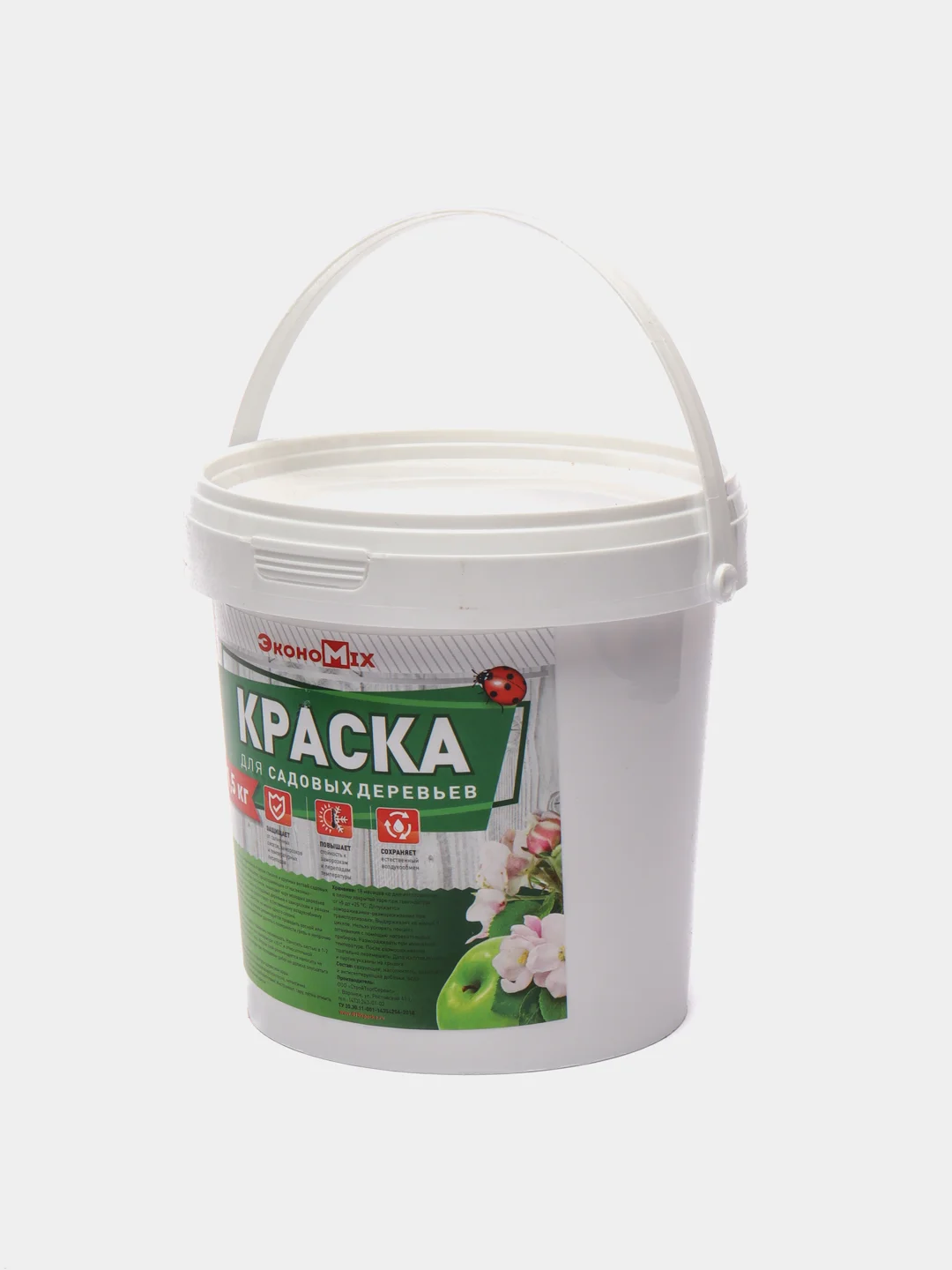 Садовая побелка акриловая ЭконоМикс, 1,5 кг