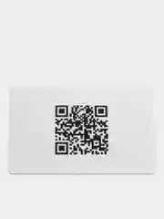 Белый умная визитка Айдот с NFC и QR-кодом