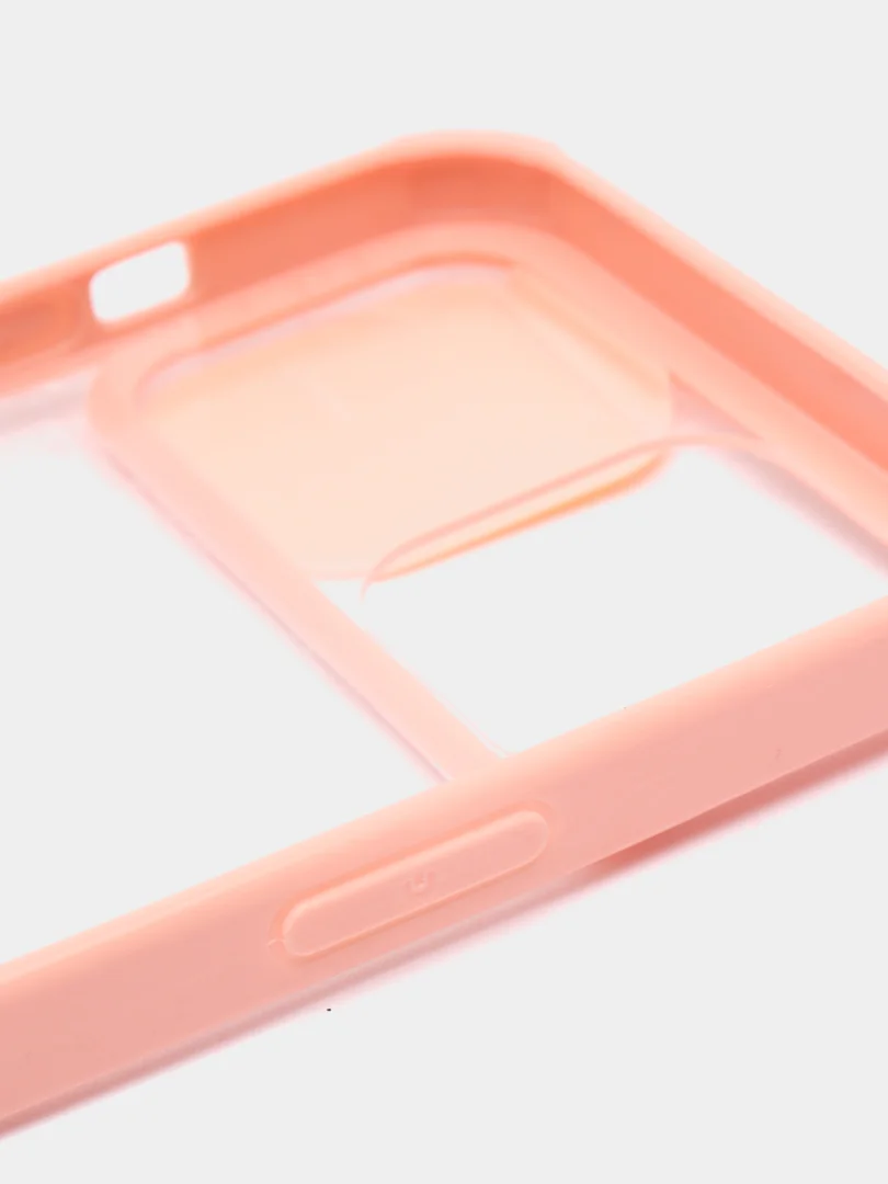 Розовый чехол с защитой камеры для iPhone   12 PRO MAX