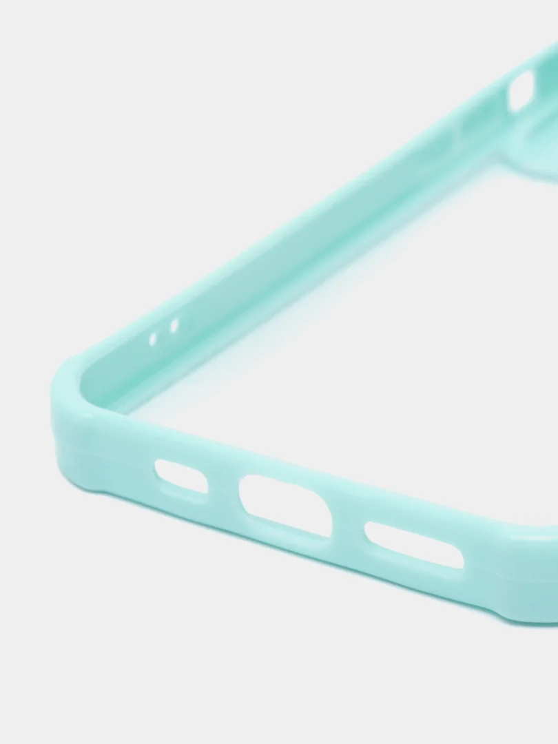 Бирюзовый чехол с защитой камеры для iPhone 12/12 PRO