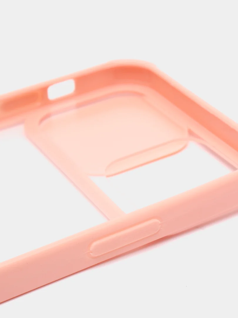 Розовый чехол с защитой камеры для iPhone 12/12 PRO