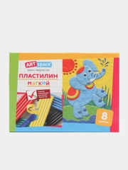 Пластилин ArtSpace, 8 цветов, 96 г, со стеком, картон