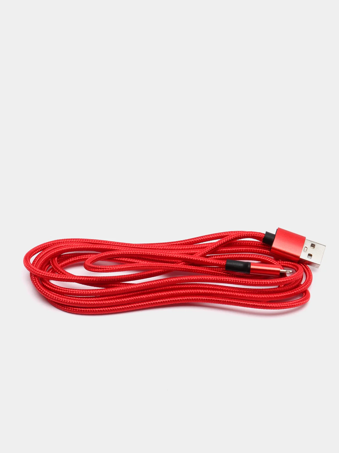 Красный usb кабель для зарядки и передачи данных 2-х метровые(micro, type c, ios)