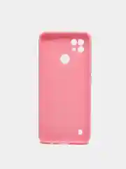 Розовый чехол для Realme C21 силиконовый матовый однотонный