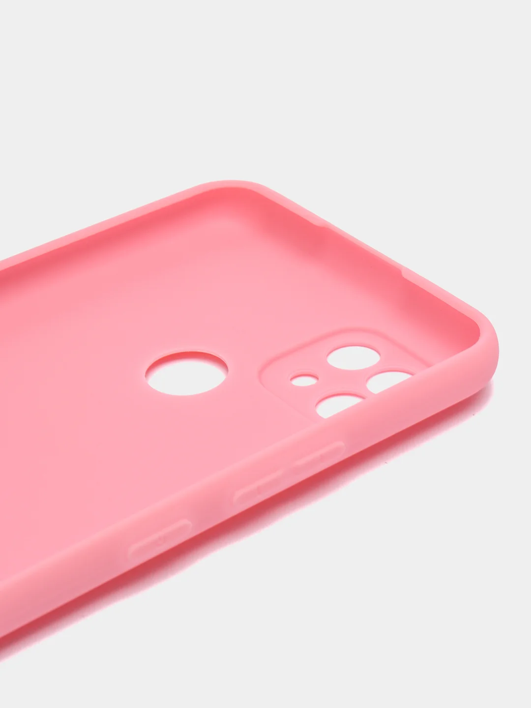 Розовый чехол для Realme C21 силиконовый матовый однотонный