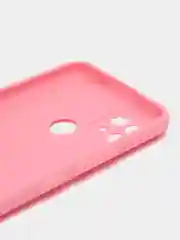 Розовый чехол для Realme C21 силиконовый матовый однотонный