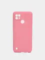 Розовый чехол для Realme C21 силиконовый матовый однотонный