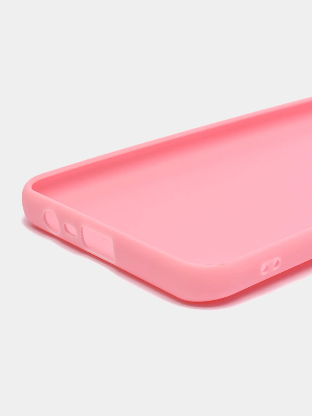 Розовый чехол для Realme C21 силиконовый матовый однотонный