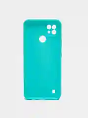 Бирюзовый чехол для Realme C21 силиконовый матовый однотонный