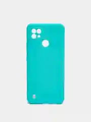 Бирюзовый чехол для Realme C21 силиконовый матовый однотонный