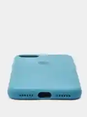 Индиго силиконовый чехол c закрытым низом для Айфон