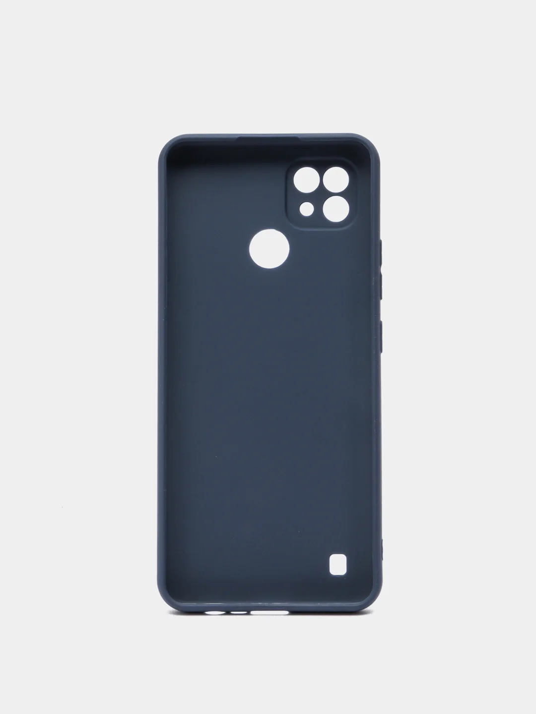Темно-синий чехол для Realme C21 силиконовый матовый однотонный