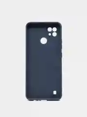 Темно-синий чехол для Realme C21 силиконовый матовый однотонный