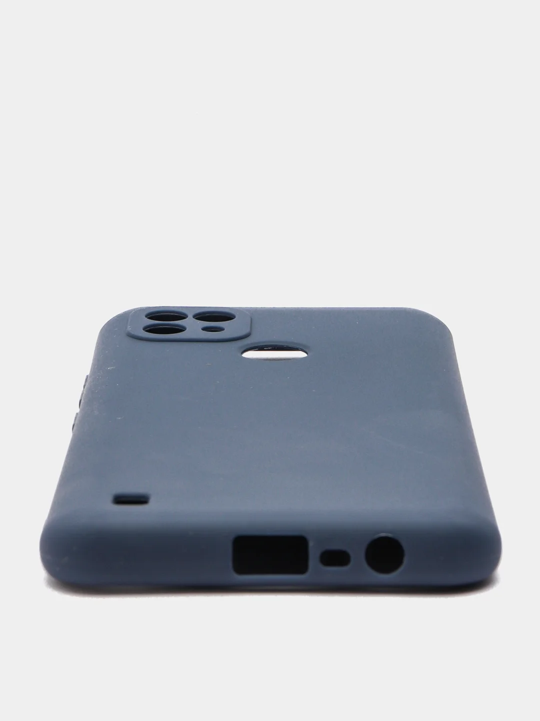 Темно-синий чехол для Realme C21 силиконовый матовый однотонный