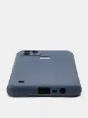 Темно-синий чехол для Realme C21 силиконовый матовый однотонный