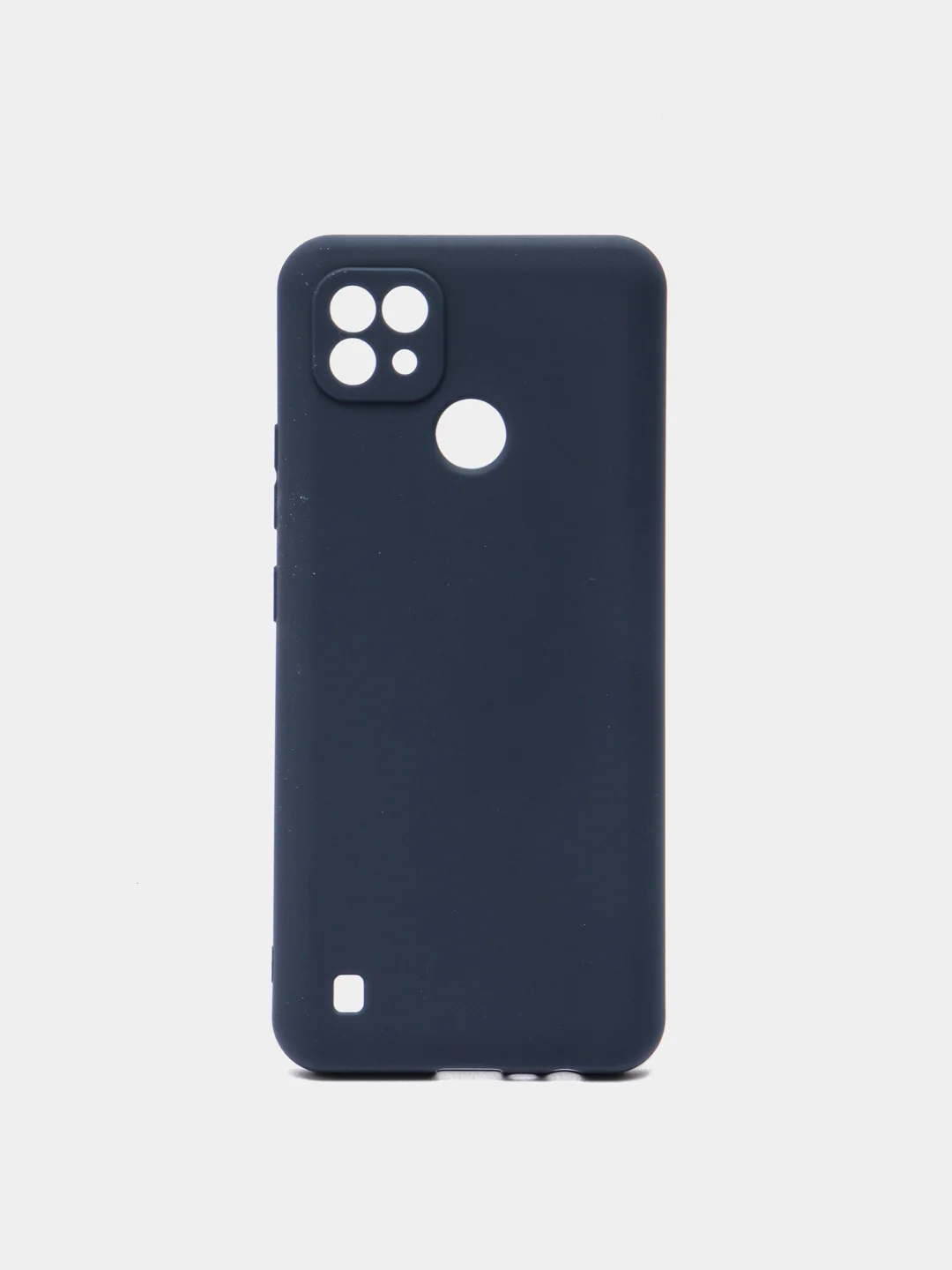 Темно-синий чехол для Realme C21 силиконовый матовый однотонный