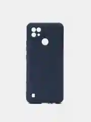 Темно-синий чехол для Realme C21 силиконовый матовый однотонный