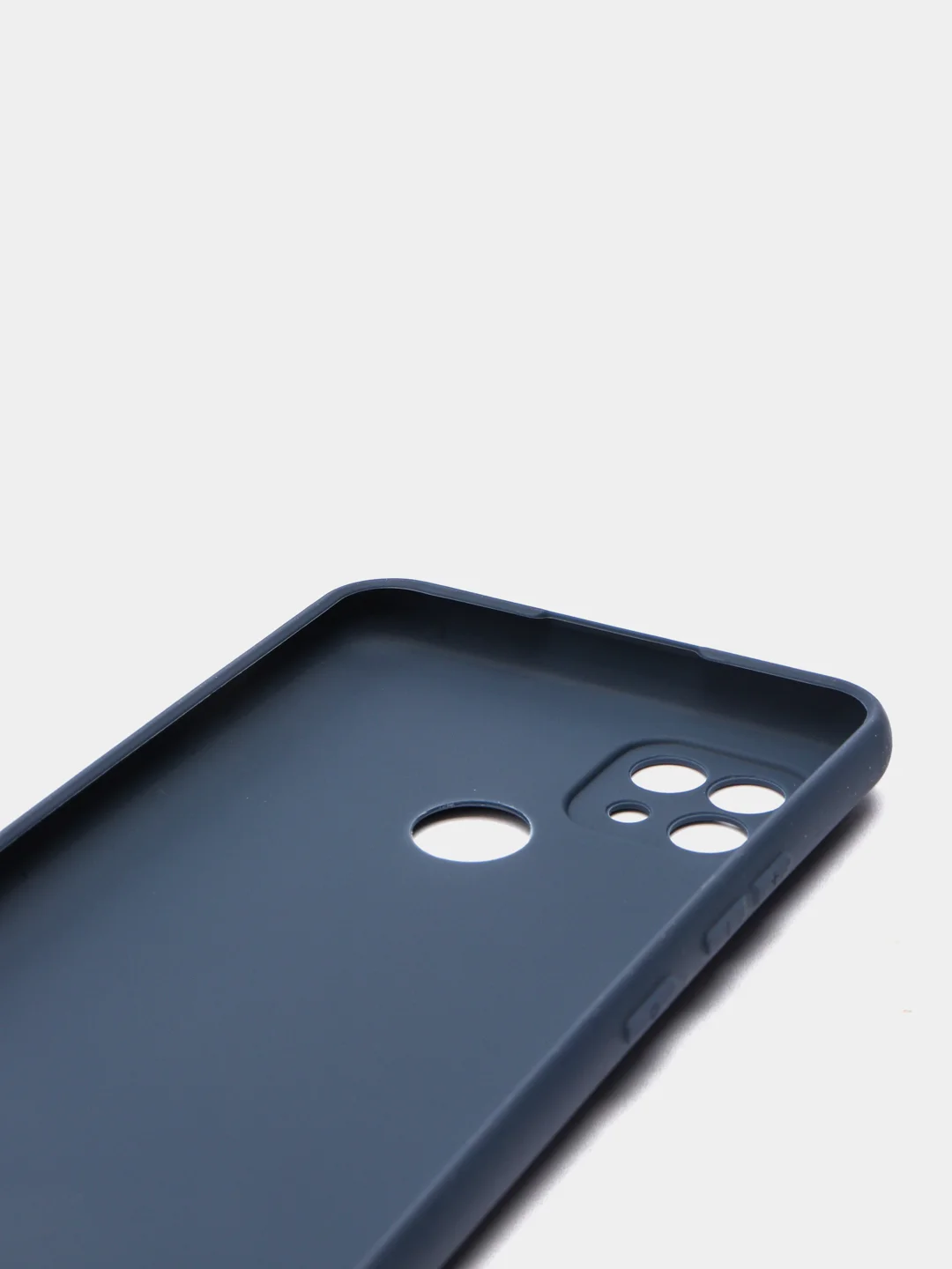 Темно-синий чехол для Realme C21 силиконовый матовый однотонный