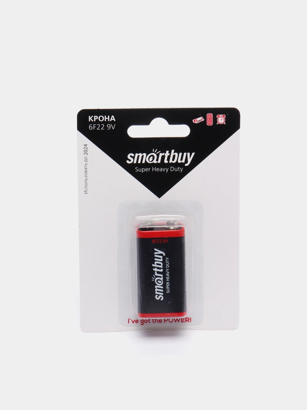 Крона, батарейка SmartBuy MN1604, 6F22, солевая, BC1