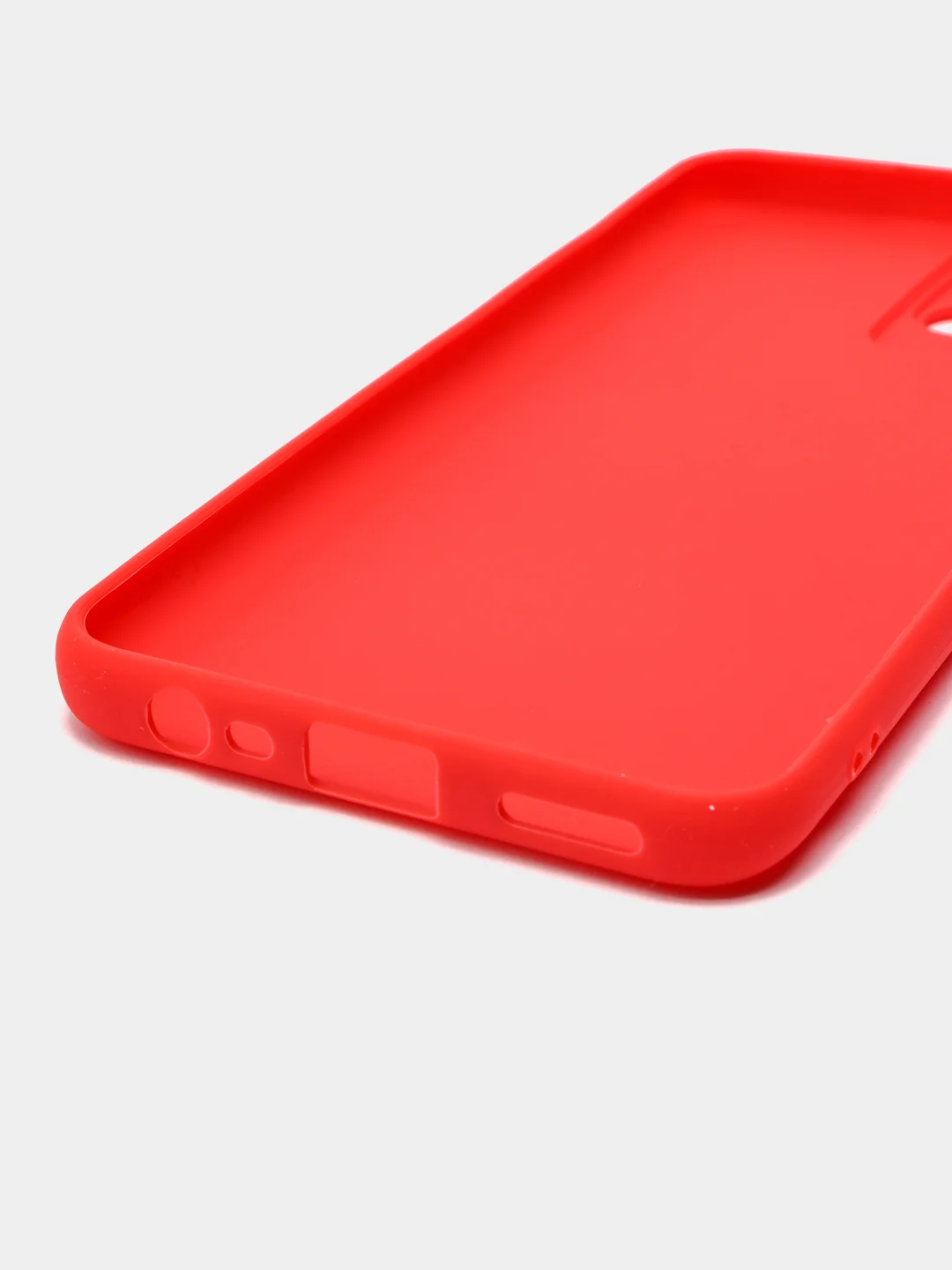Красный чехол для Realme 8 силиконовый матовый однотонный