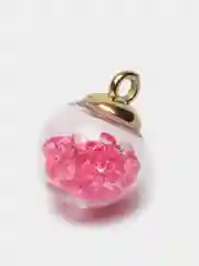 Розовый стеклянный шарик со стразами, 2 штуки, D-16см (подвеска)
